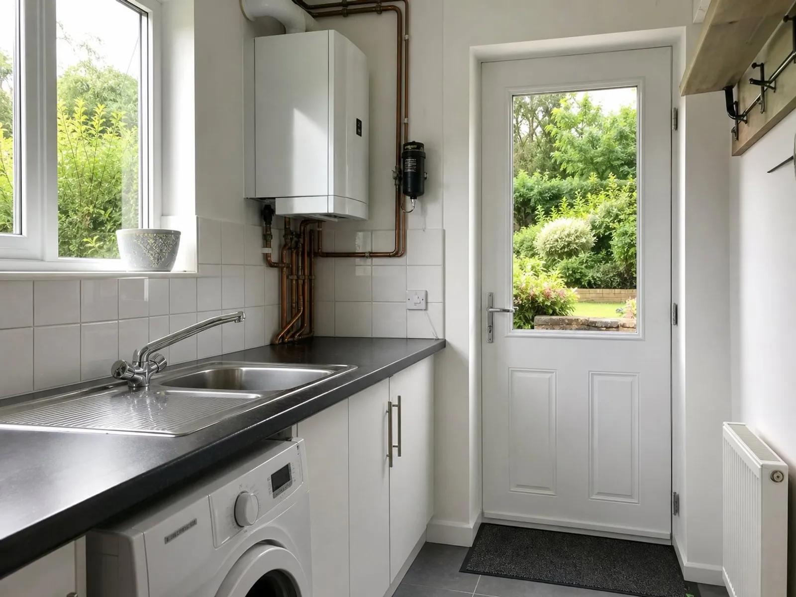 Well maintained utility room with renewed sealants and fittings